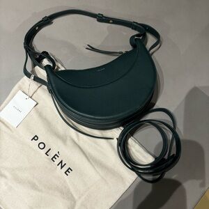 Polene Numero dix textured green bag brand new